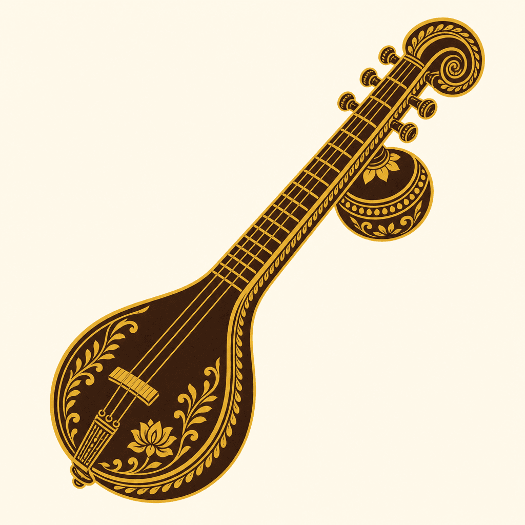 Veena instrument motif
